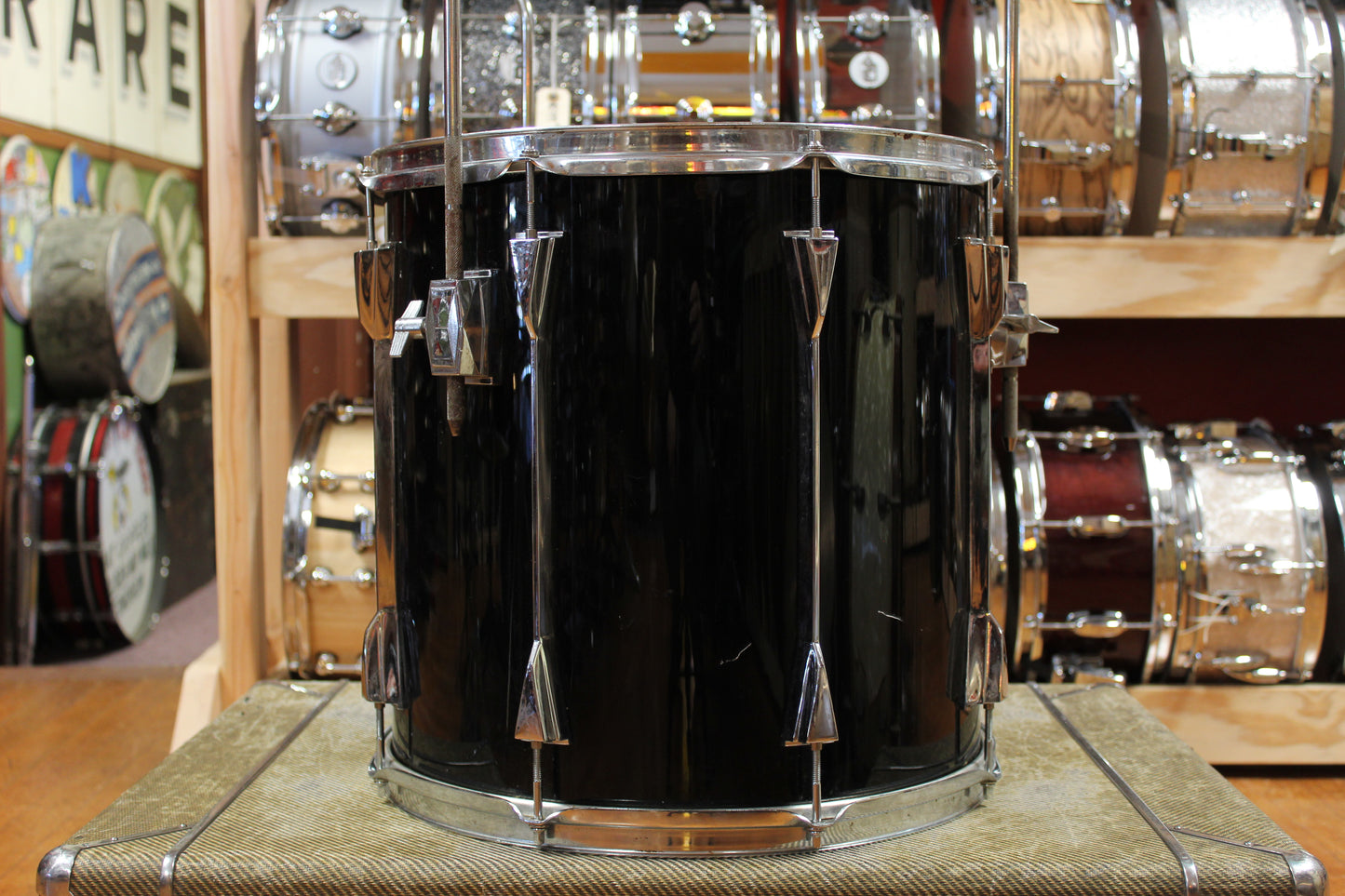 1980s Tama 16x16 Artstar Floor Tom in Jet Black