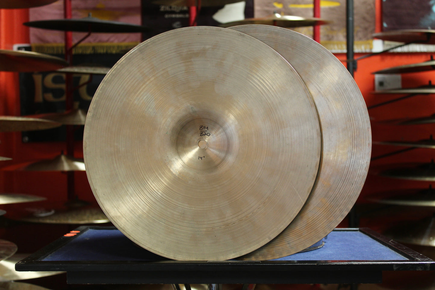 1960s A. Zildjian 14" Hi-Hats 814/820g