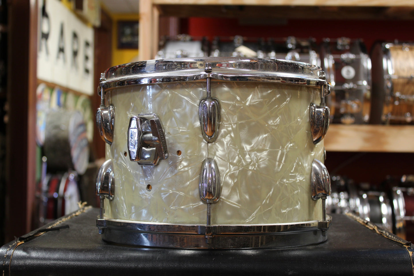 1970s Slingerland 8x12 Tom in White Marine Pearl