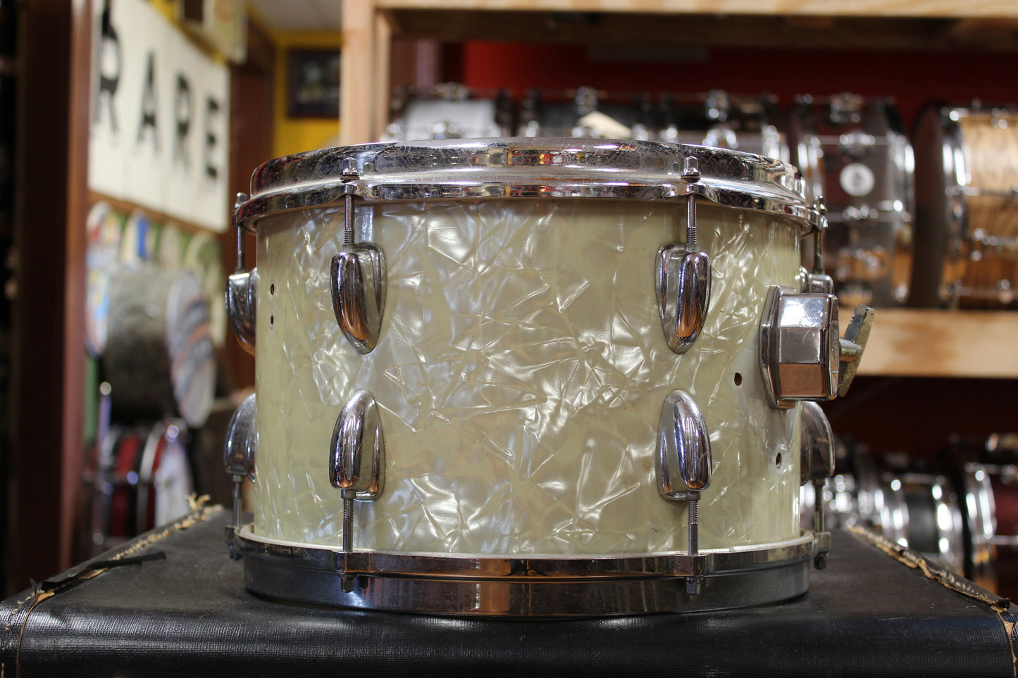 1970s Slingerland 8x12 Tom in White Marine Pearl