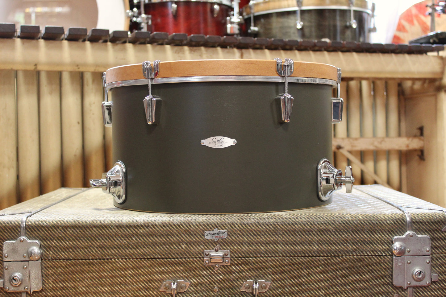 Used C&C Drum Co. Super Flyer / Player Date I 20/16/14/12/12 in Dark Olive Matte