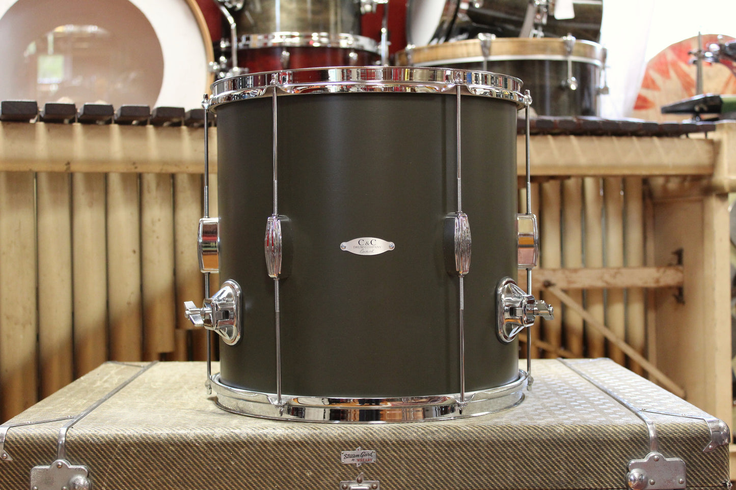 Used C&C Drum Co. Super Flyer / Player Date I 20/16/14/12/12 in Dark Olive Matte