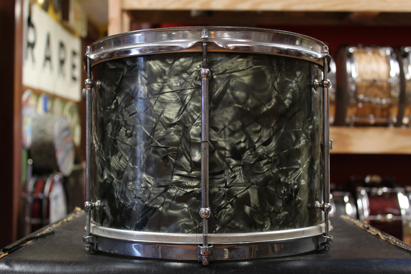 1940s Slingerland 9x12 Tom in Black Diamond Pearl