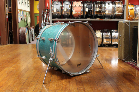 1960s Trixon Luxus Outfit in Aqua Blue Sparkle 14x20 8x13 16x16