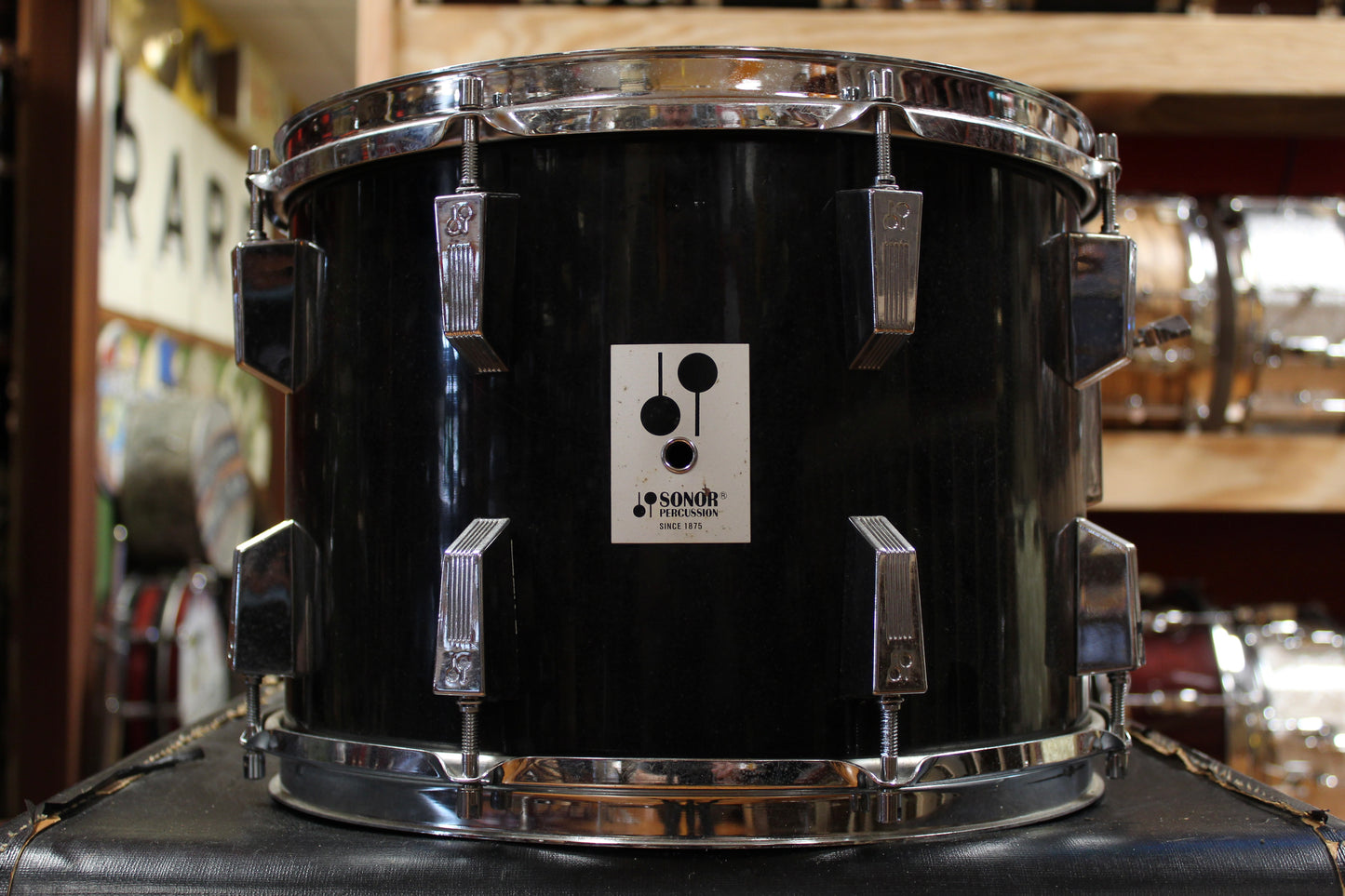 1970s Sonor 10x14 Phonic Tom in High Gloss Black