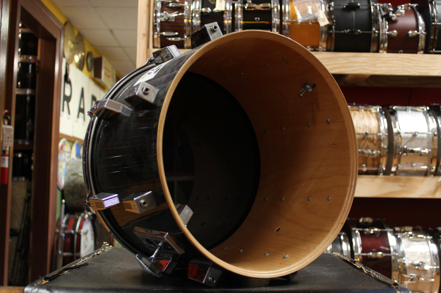 1970s Sonor 10x14 Phonic Tom in High Gloss Black