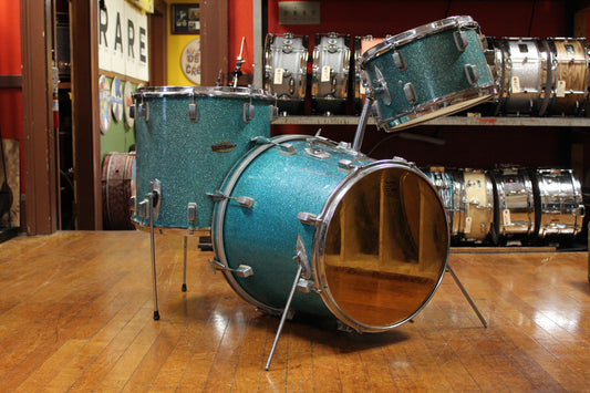 1960s Trixon Telstar Style Outfit in Aqua Blue Sparkle 16x20/16 8x13 16x16