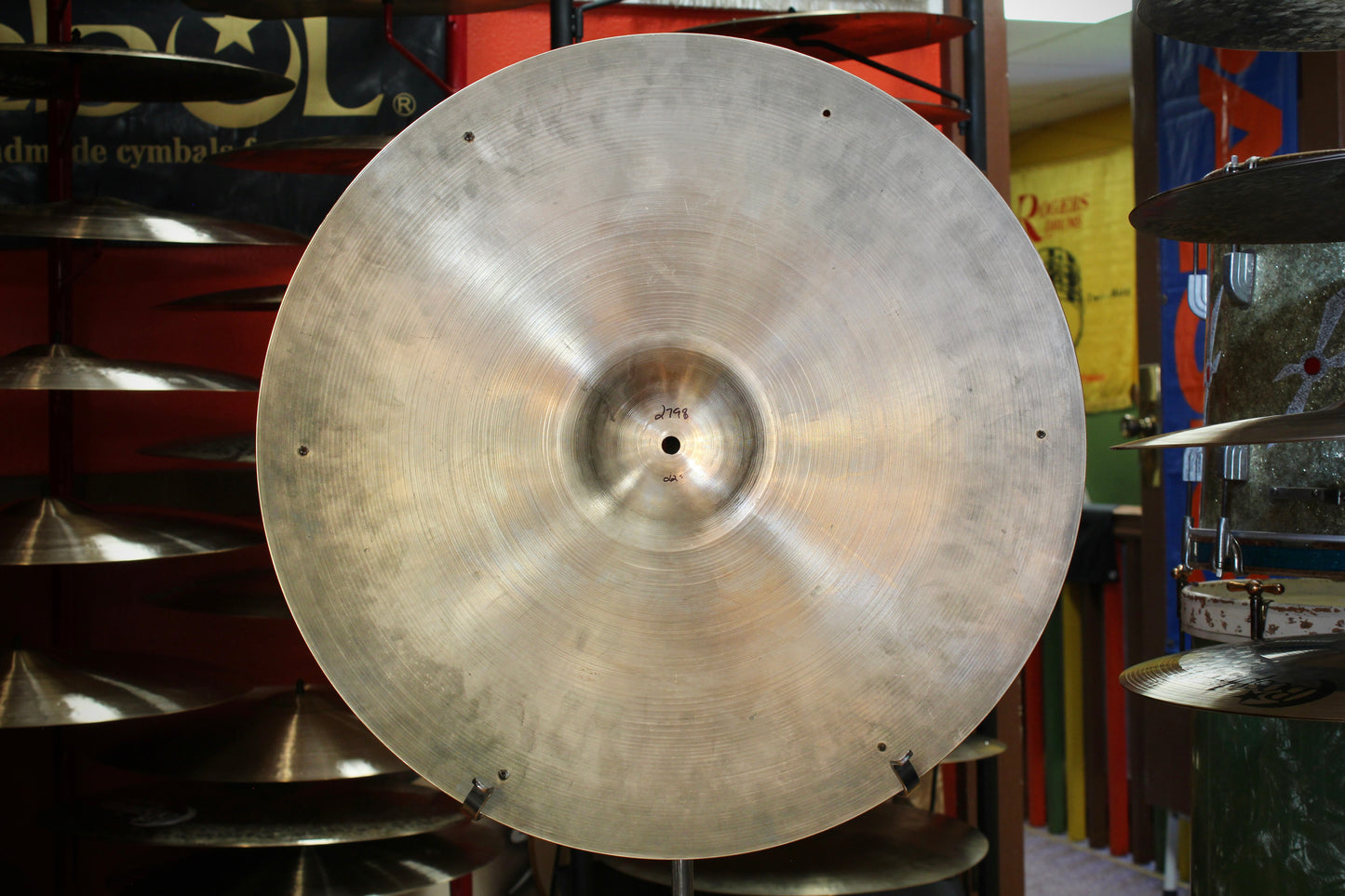 1960s A. Zildjian 22" Sizzle Ride 2798g