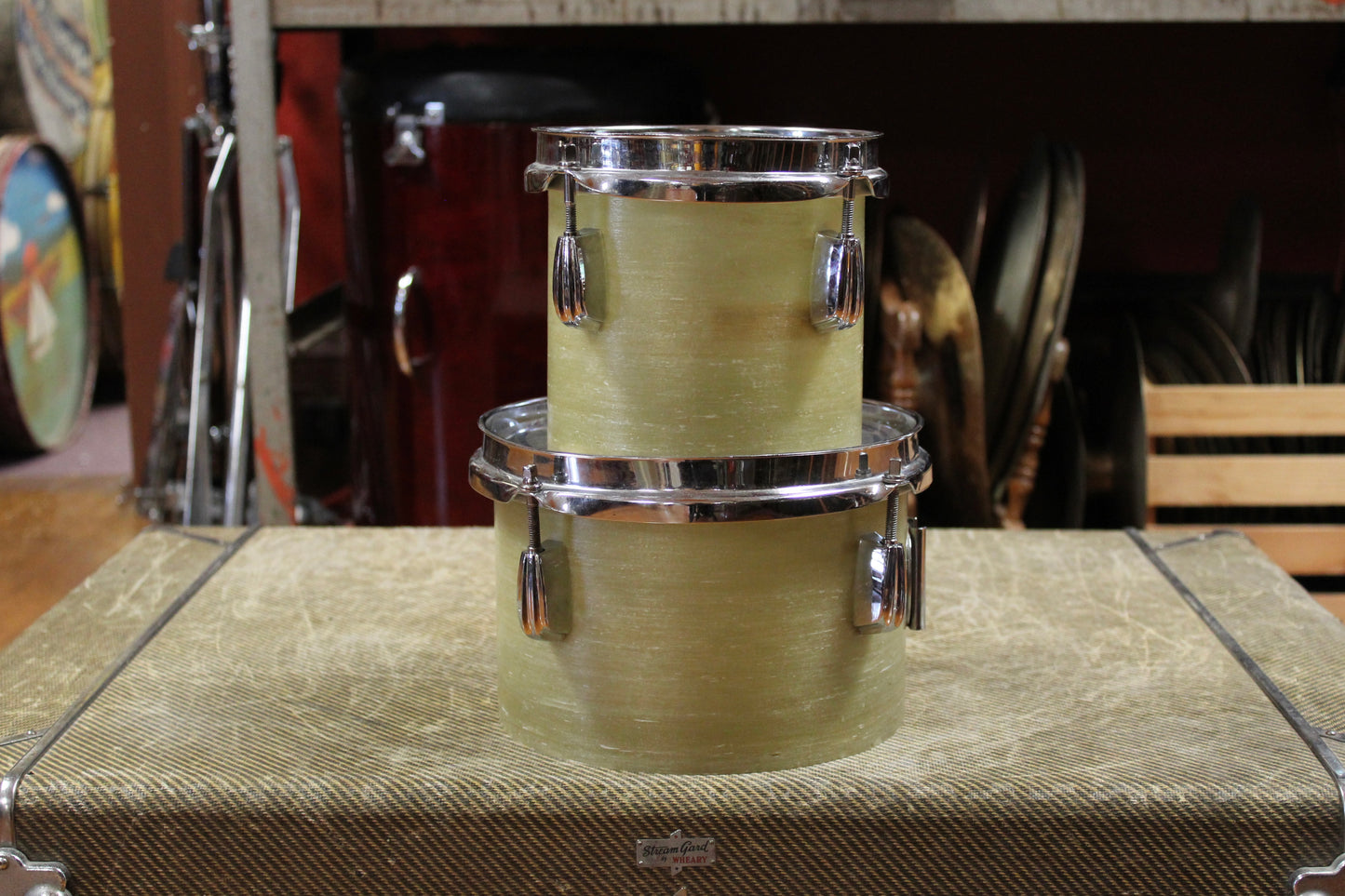 1960's Blaemire Fiberglass 6" and 8" Bongo Tom Set