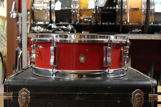 1960's Ludwig 5x14 Pioneer Snare Drum in Red Lacquer