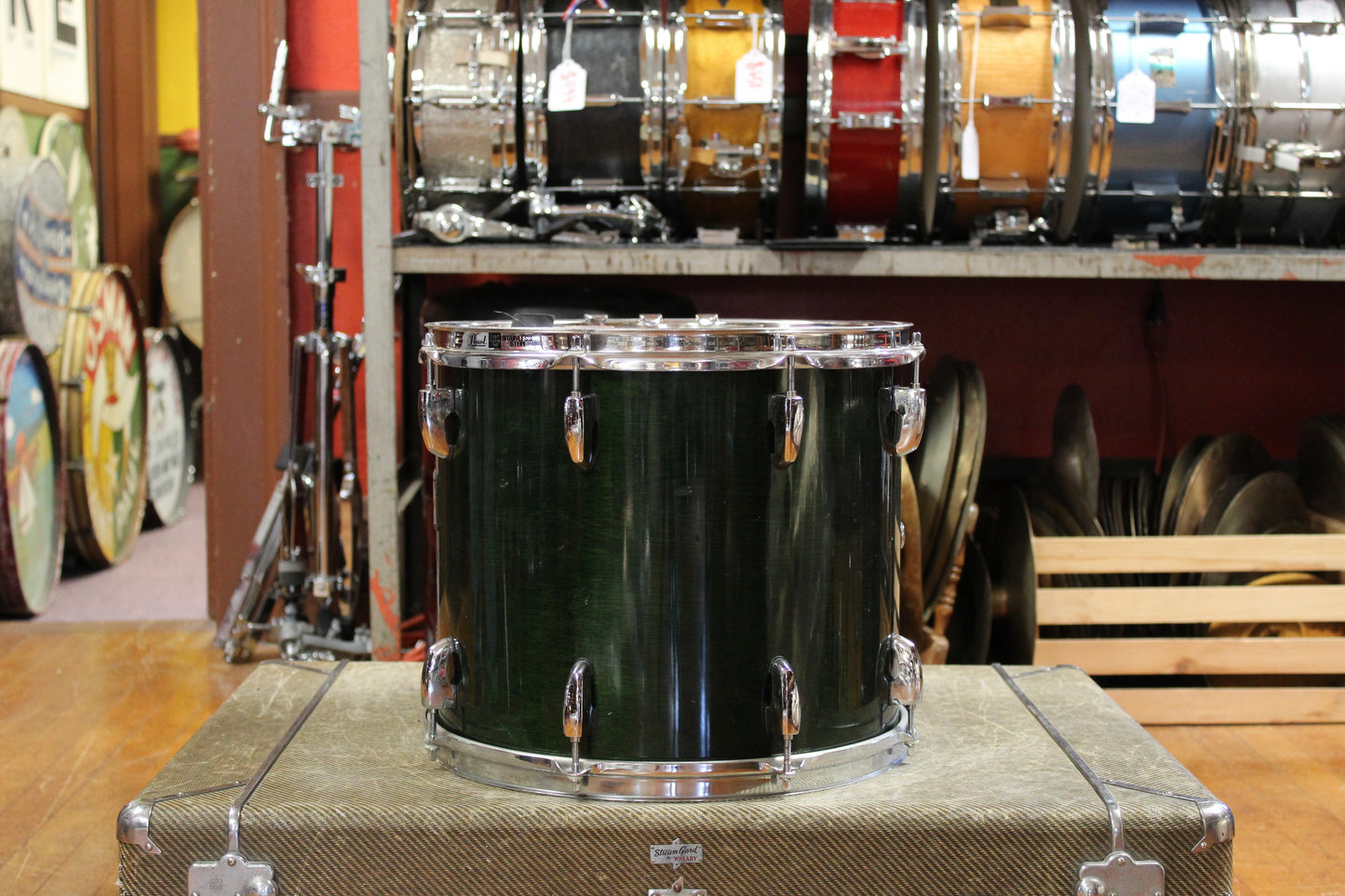 2000's Pearl Master Studio Outfit in Emerald Mist Lacquer 16x20 12x14 10x12 10x10