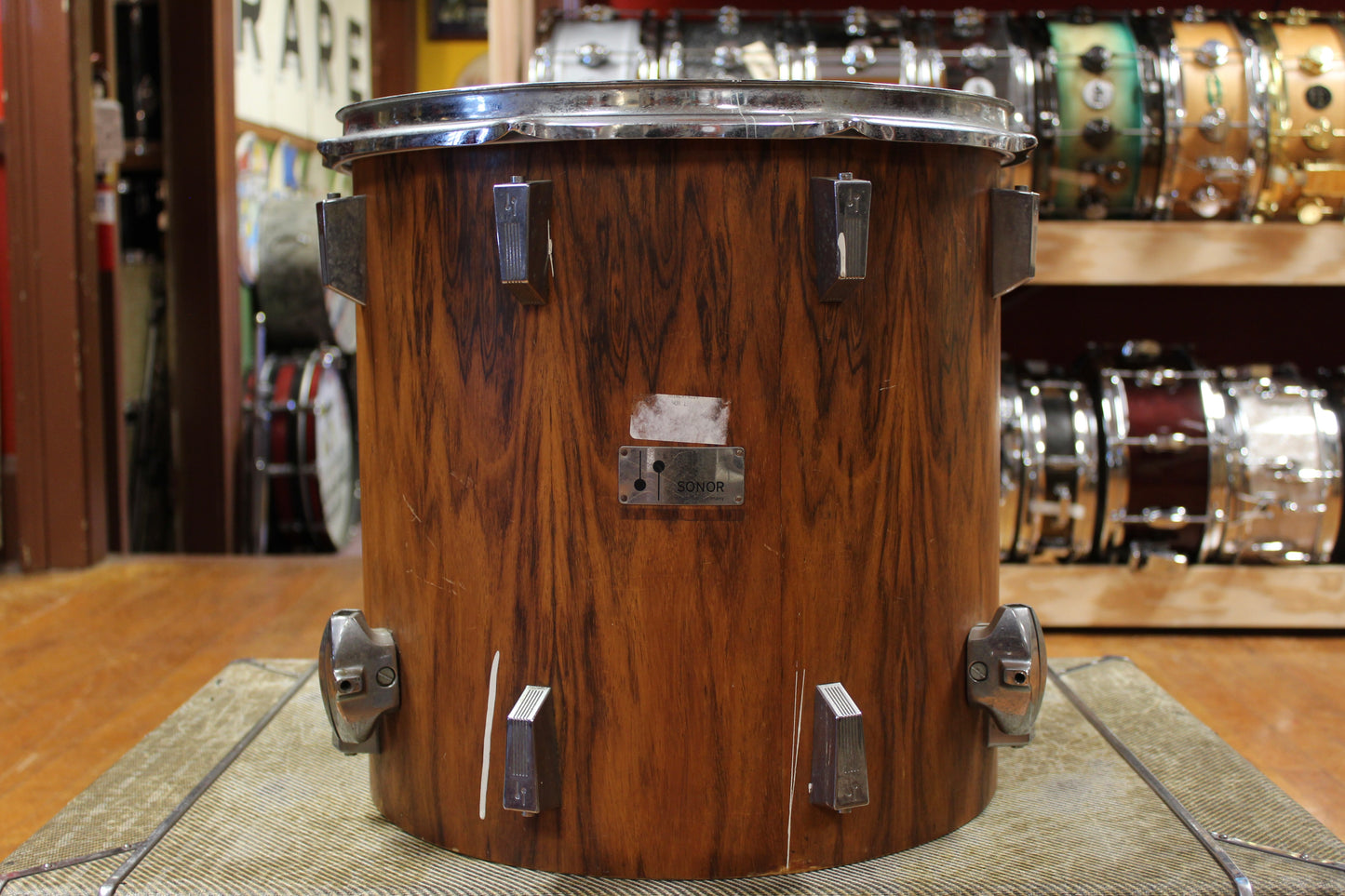 1970s Sonor 16x16 Phonic Floor Tom in Rosewood Veneer