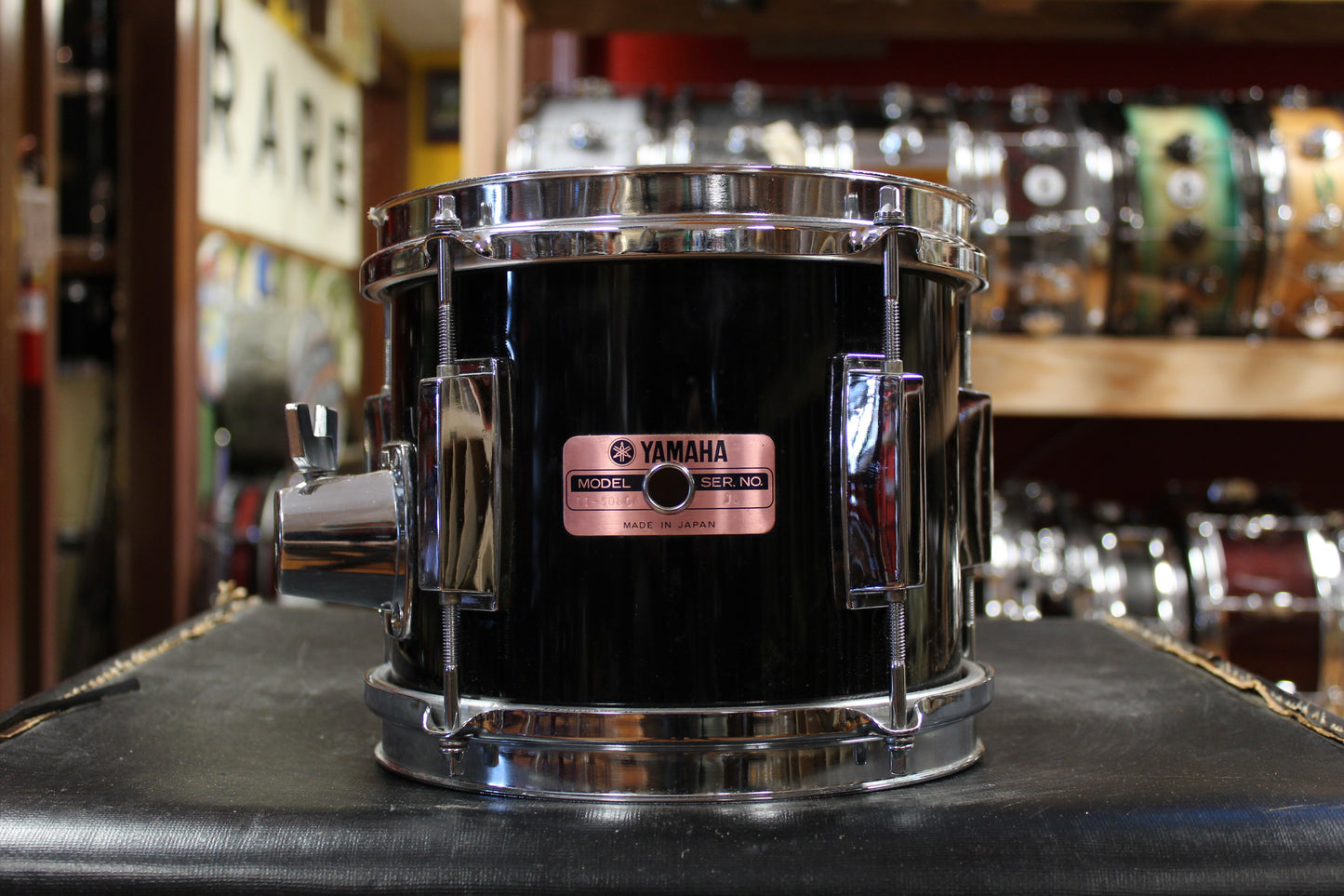 1980s Yamaha 6.5x8 Tom in Black Lacquer