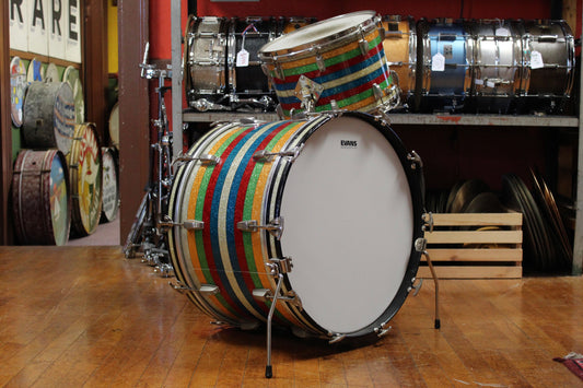 1950's WFL Super Classic Bass Drum and Snare Drum in Banded Pearl (Salesman) 14x22 10x14