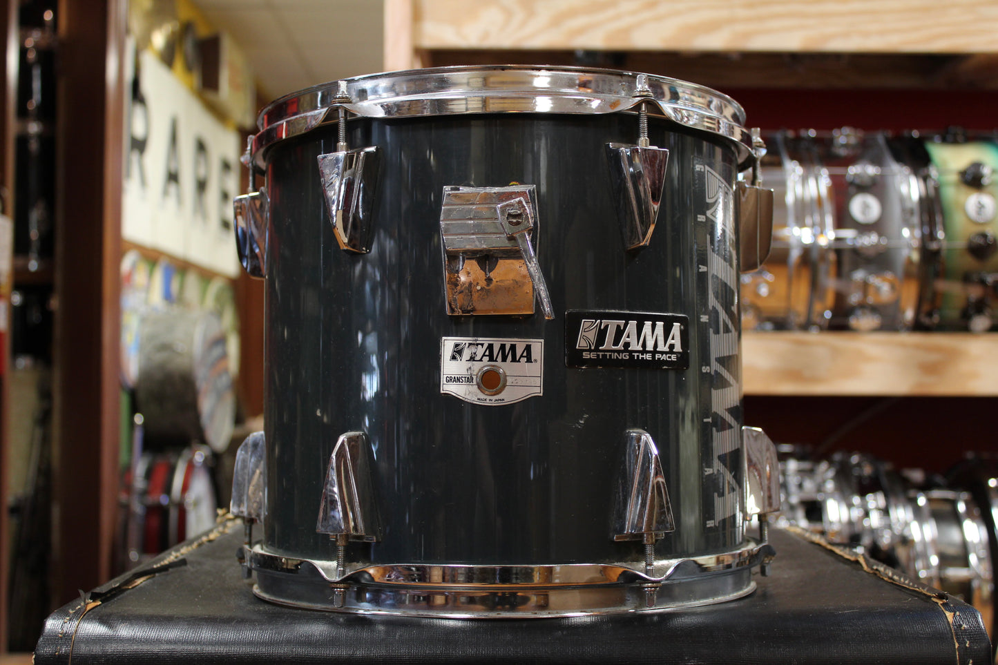 1980s Tama 11x12 Granstar Tom in Gun Metallic Grey