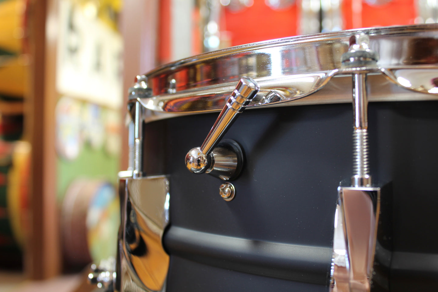 Canopus Jet Black 6x14 Aluminum Alloy Snare Drum