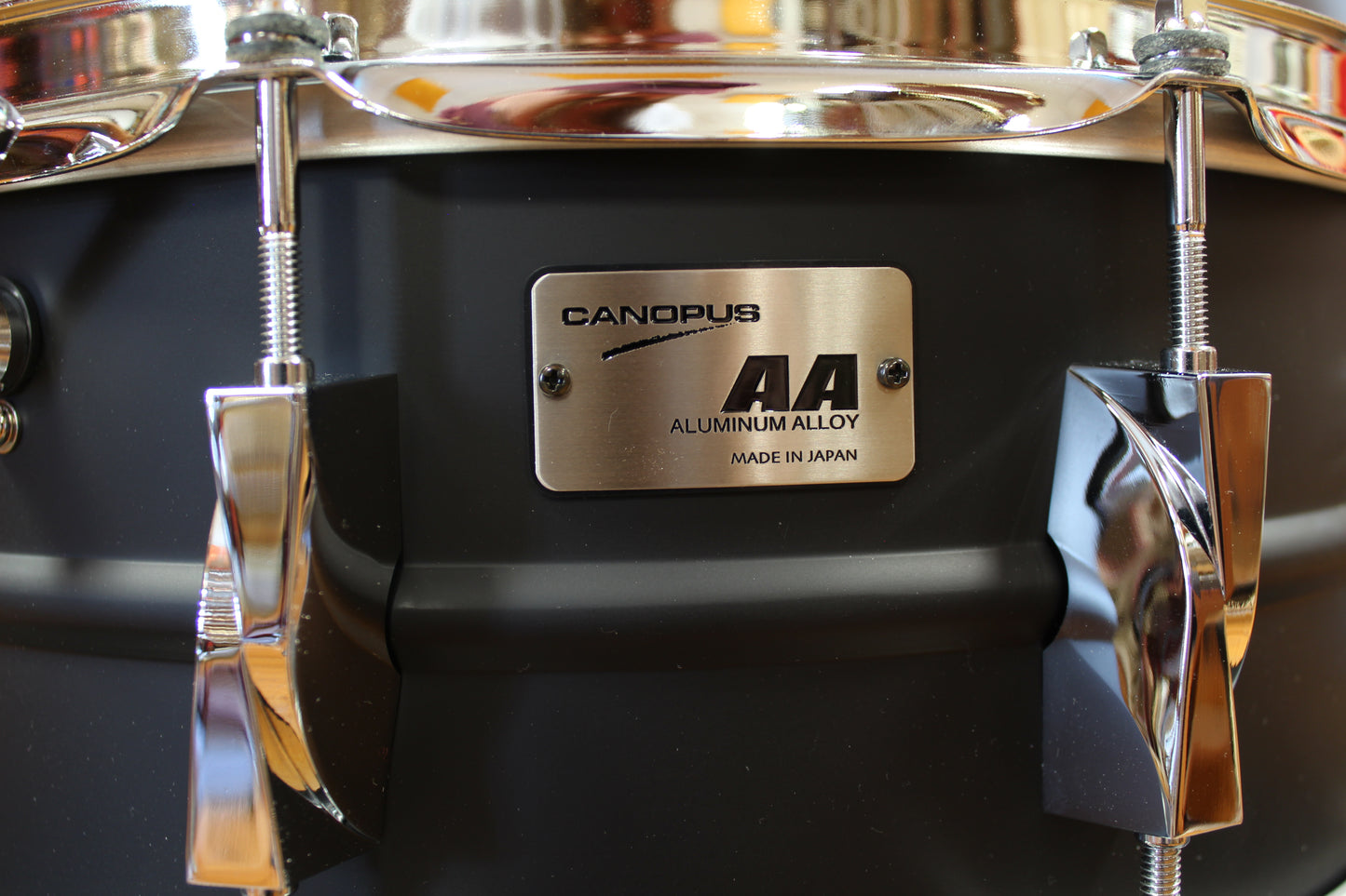 Canopus Jet Black 6x14 Aluminum Alloy Snare Drum