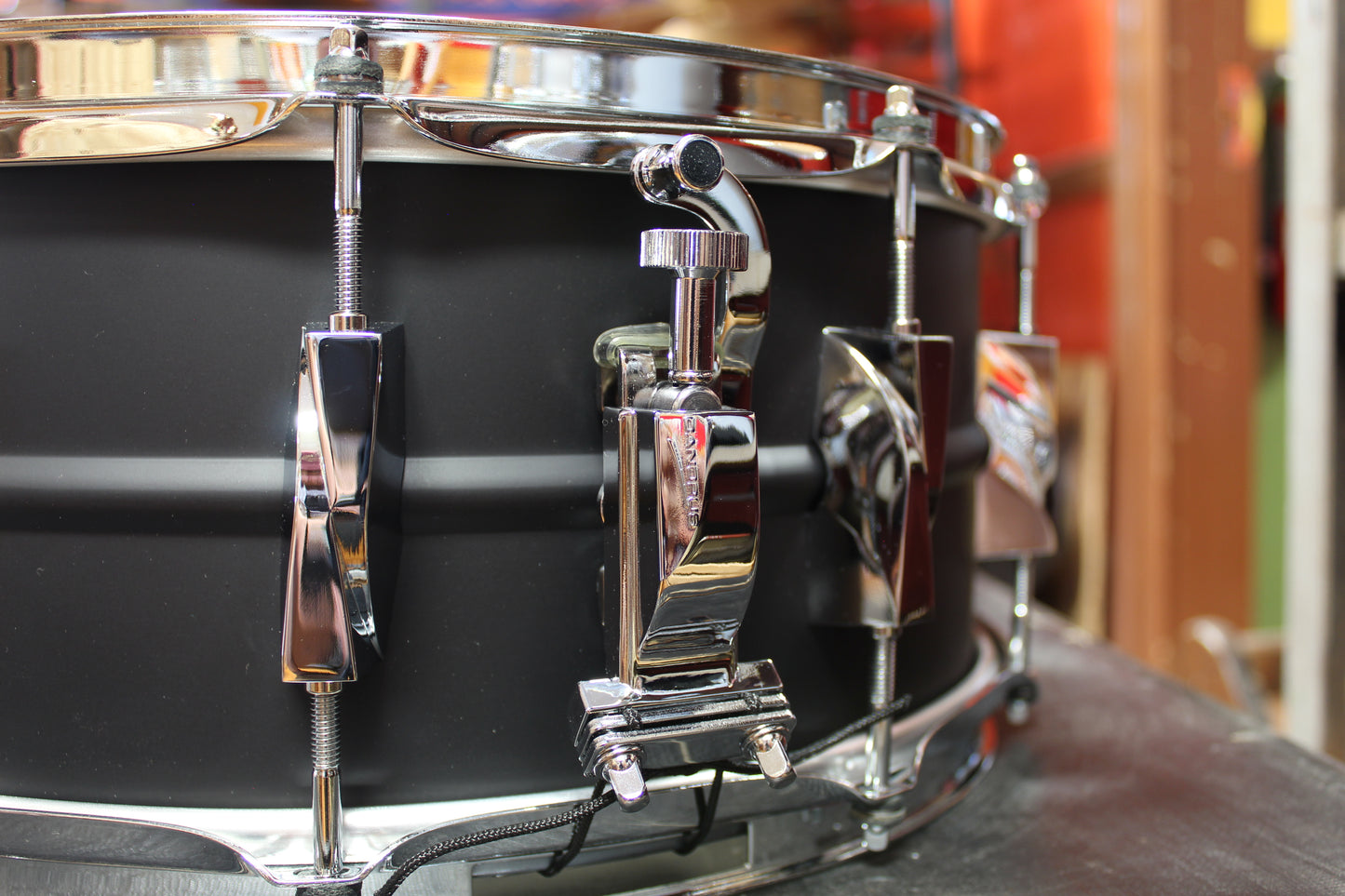 Canopus Jet Black 6x14 Aluminum Alloy Snare Drum