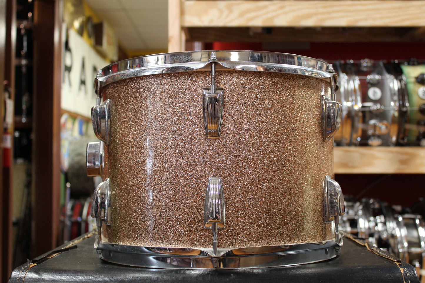 1970s Ludwig 10x14 Tom in Pink Champagne Sparkle