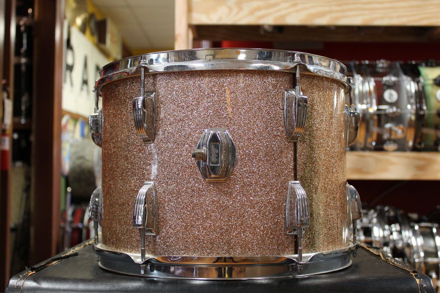 1970s Ludwig 10x14 Tom in Pink Champagne Sparkle