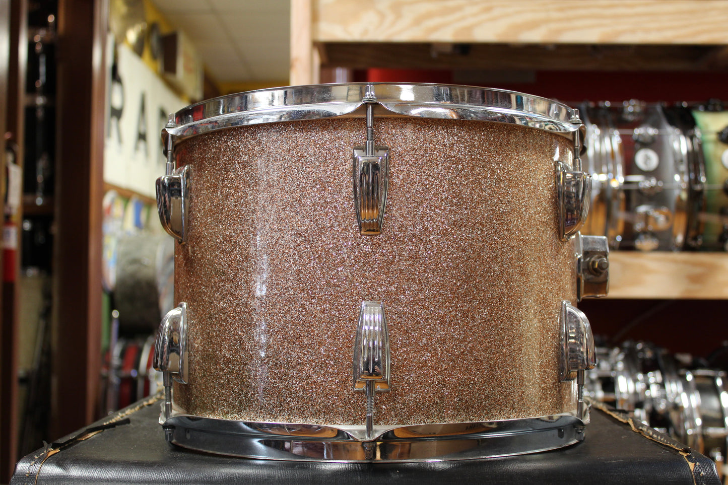 1970s Ludwig 10x14 Tom in Pink Champagne Sparkle