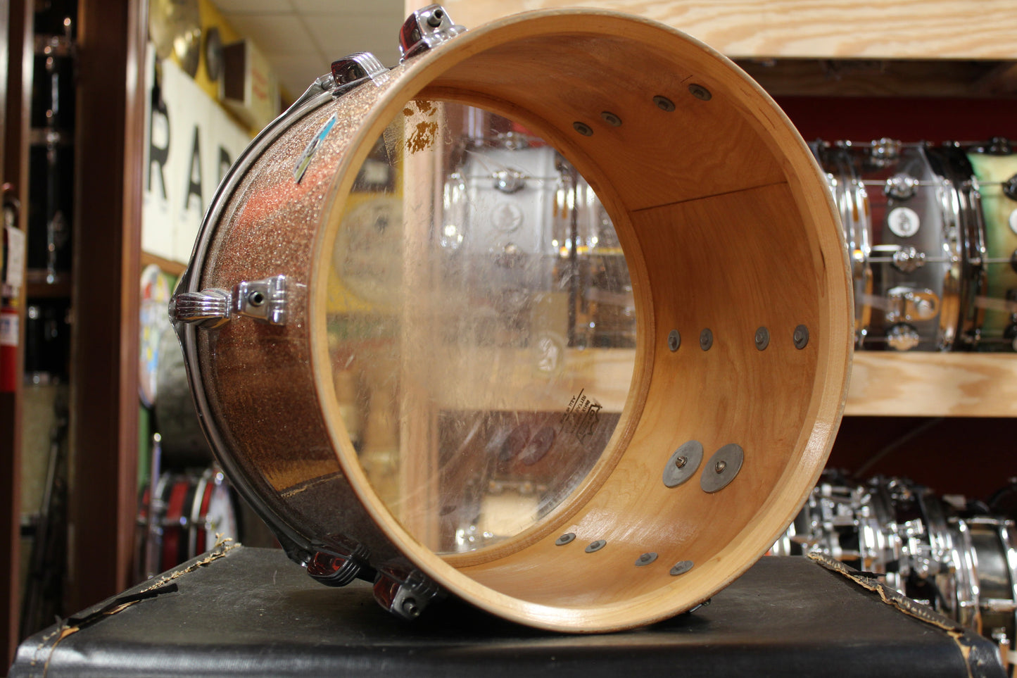 1970s Ludwig 10x14 Tom in Pink Champagne Sparkle
