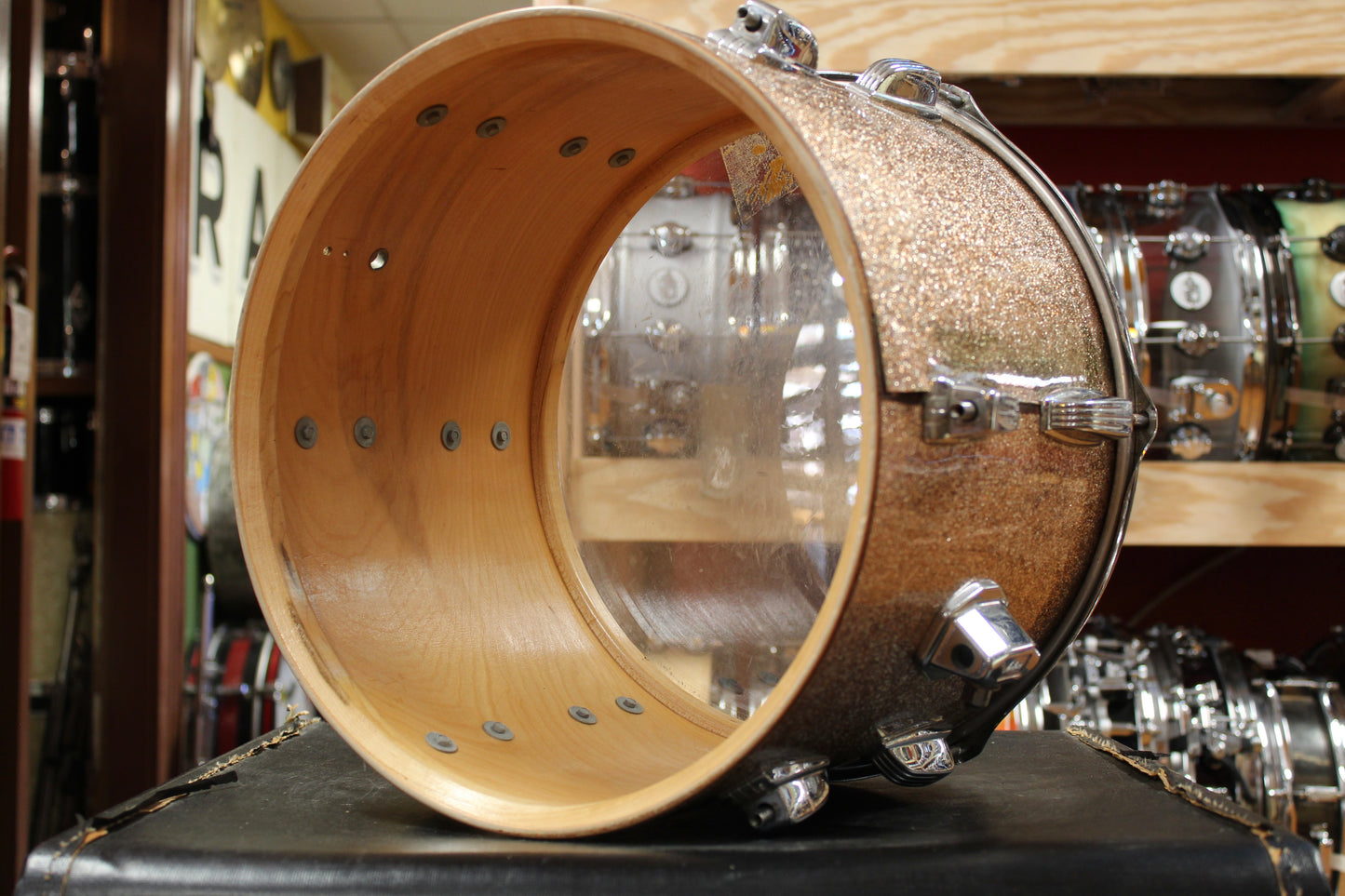 1970s Ludwig 10x14 Tom in Pink Champagne Sparkle