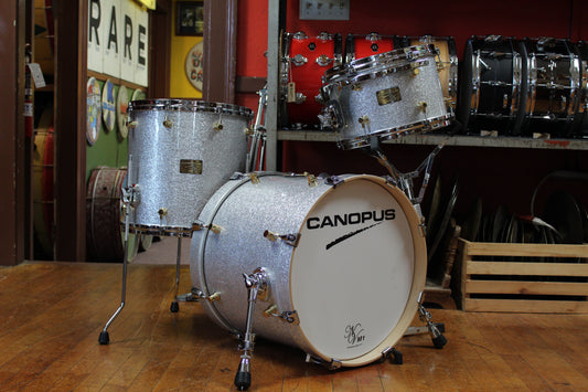 Canopus Neo Vintage M1 Standard Kit in Silver Sparkle 14x18 8x12 13x14