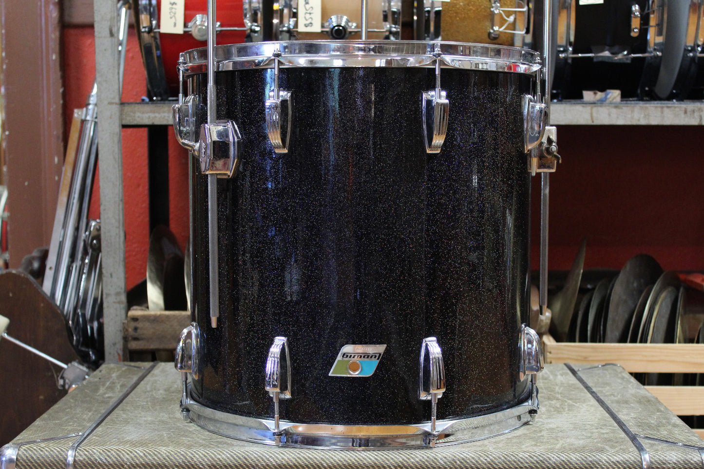 1980s Ludwig Super Classic Outfit in Black Galaxy 14x22 9x13 16x16