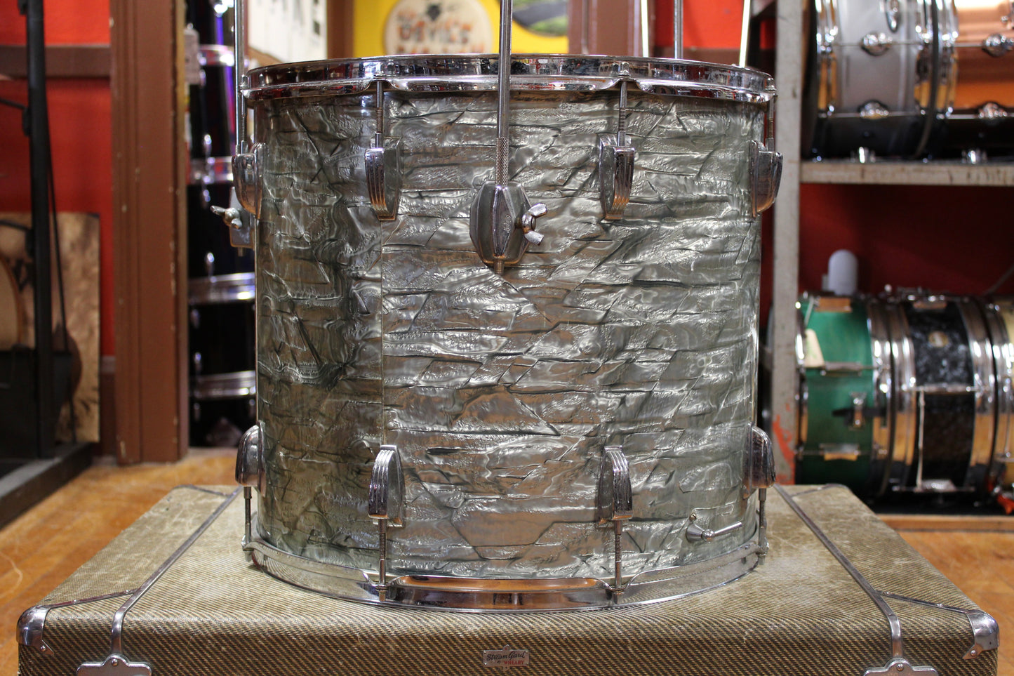1960s Ludwig 16x18 Floor Tom in Sky Blue Pearl