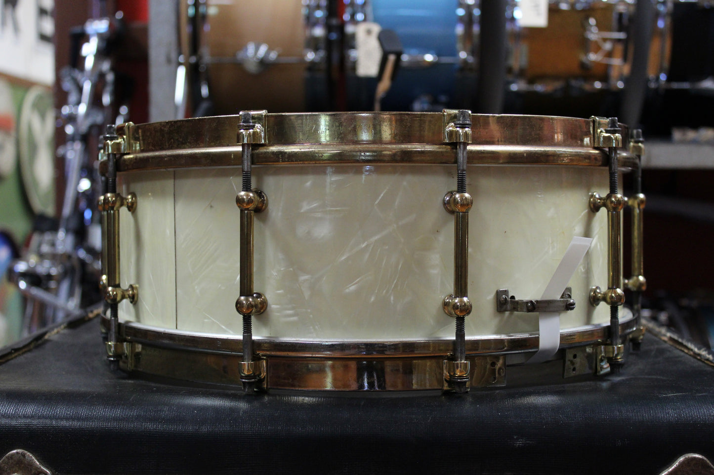 1930s Slingerland DuAll 5"x14" in White Marine Pearl