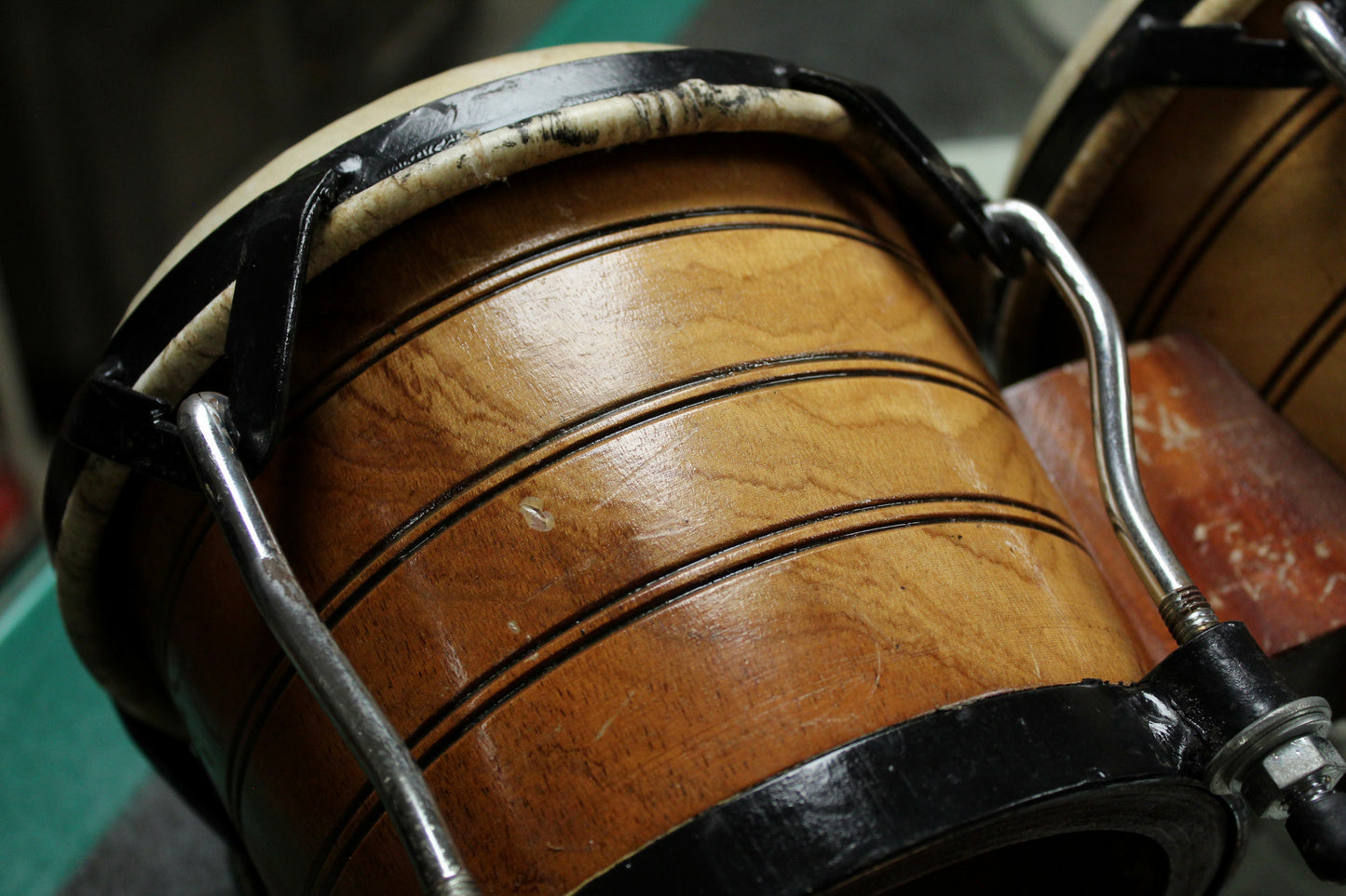 Caribbean Rhythms 6.75" x 8" Solid Shell Caoba Bongos