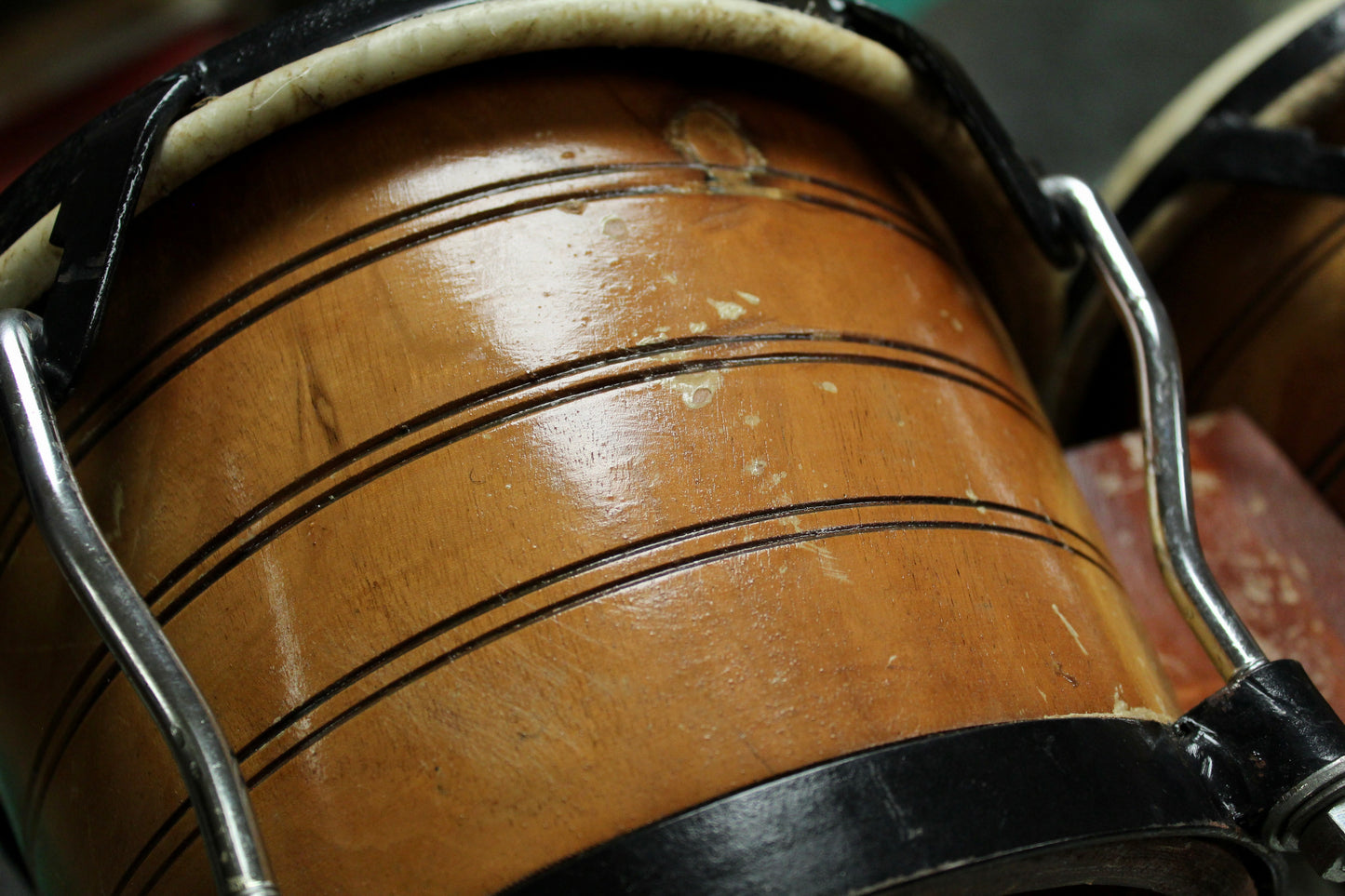 Caribbean Rhythms 6.75" x 8" Solid Shell Caoba Bongos