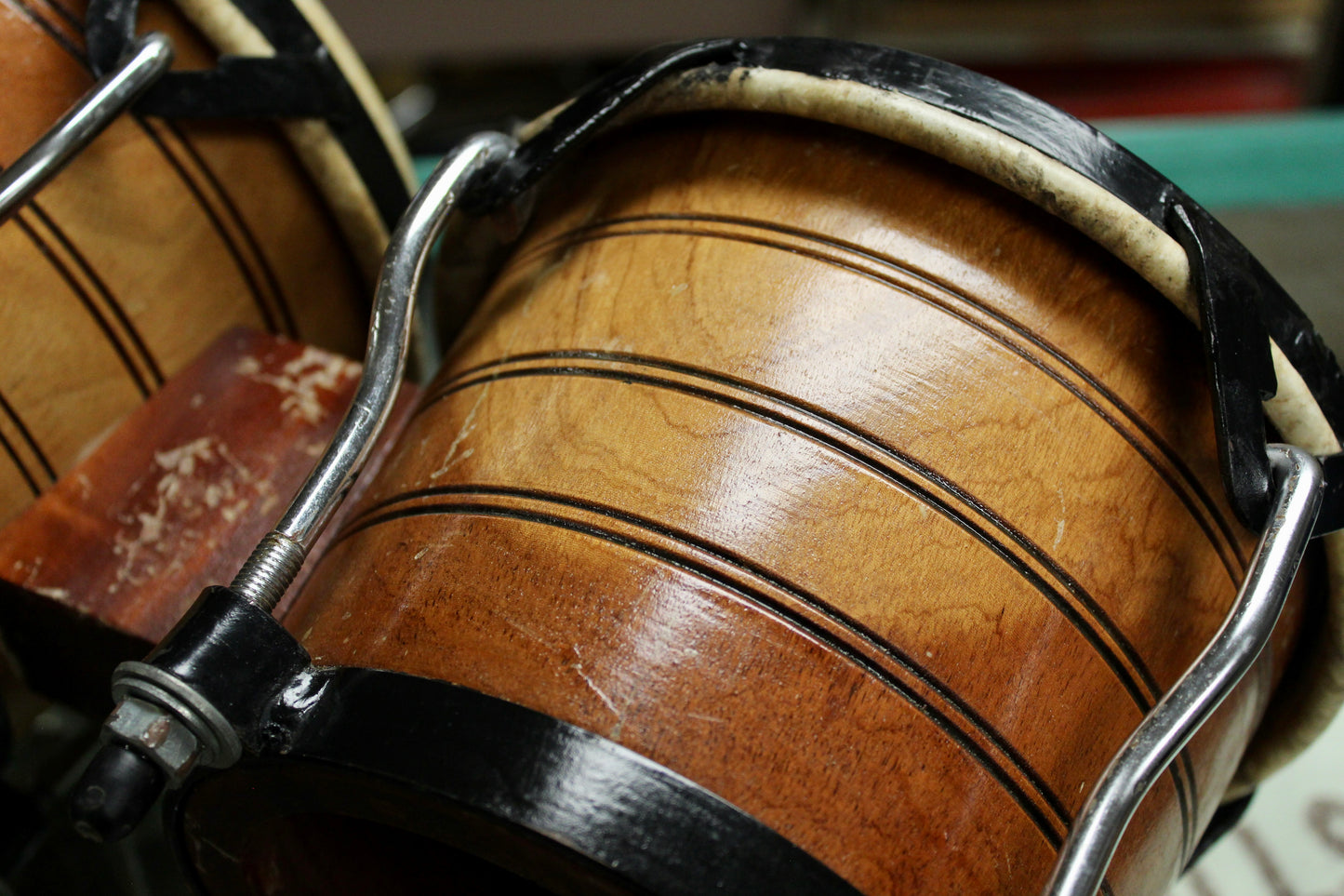 Caribbean Rhythms 6.75" x 8" Solid Shell Caoba Bongos