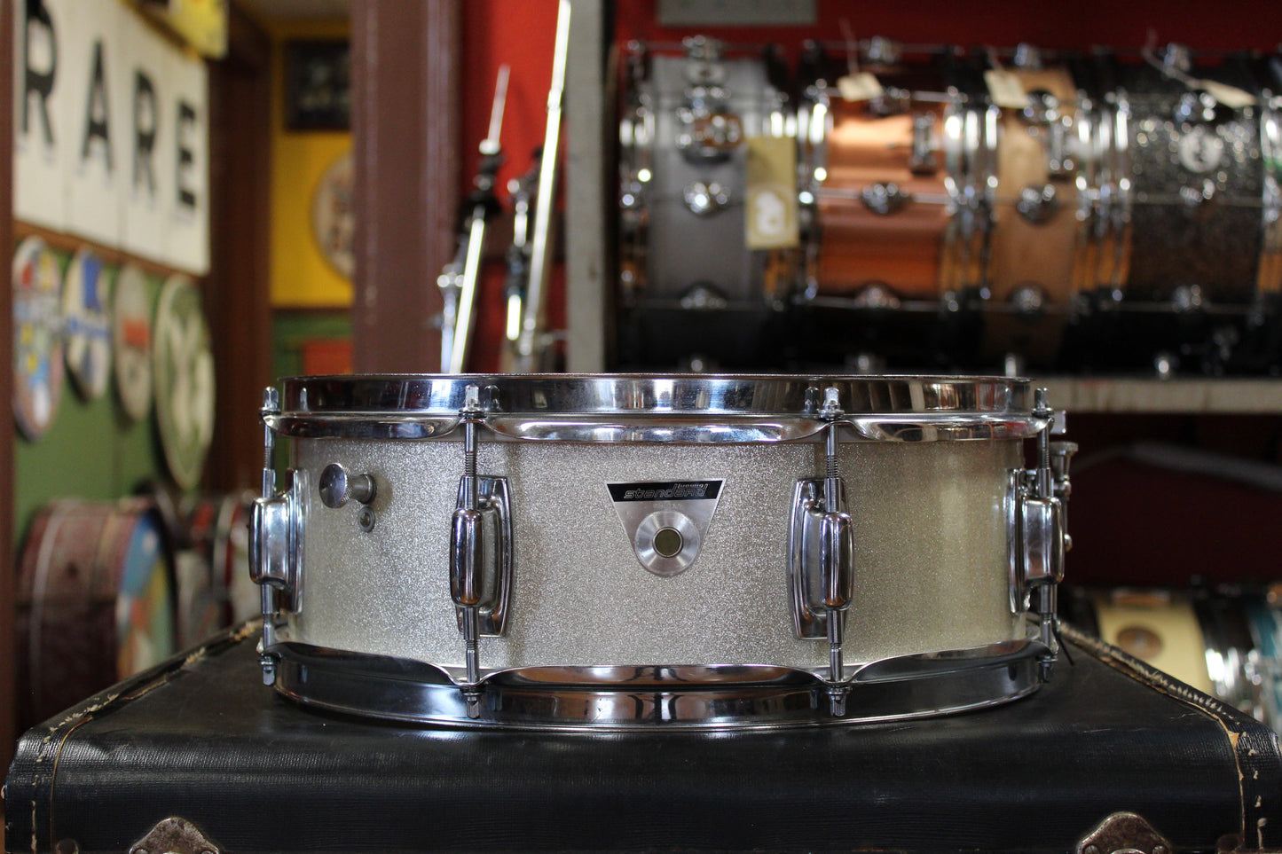 Late 1960s Ludwig Standard Outfit in Silver Mist 14x20 8x12 14x14 5.5x14