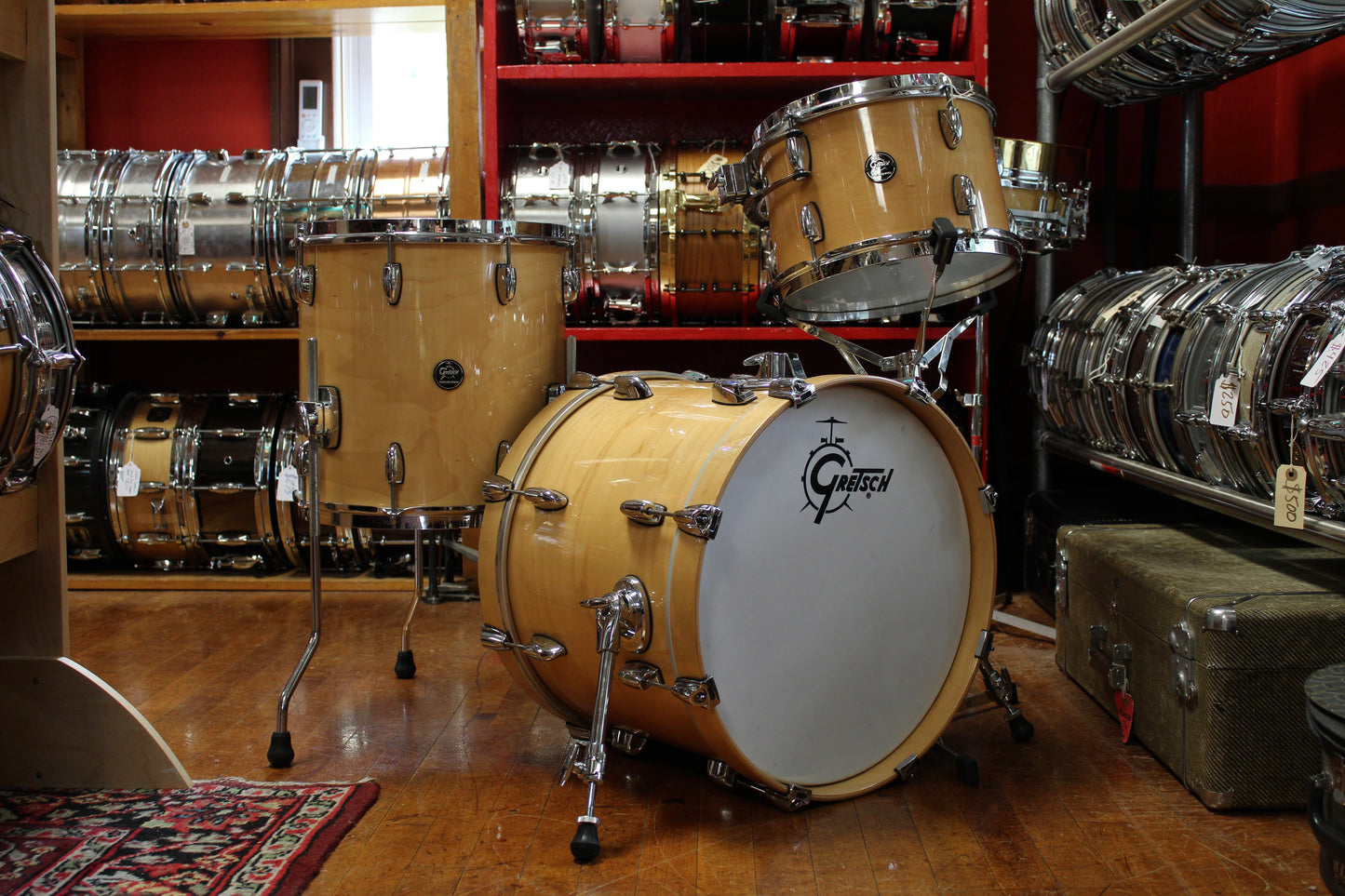 Gretsch Renown Series in Gloss Natural 14x18 8x12 14x14