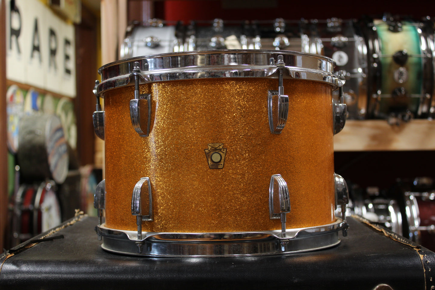 1960s Ludwig 8x12 Tom in Gold Sparkling Pearl