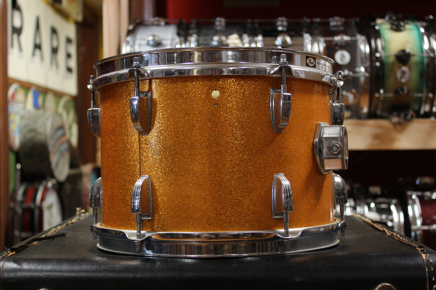 1960s Ludwig 8x12 Tom in Gold Sparkling Pearl