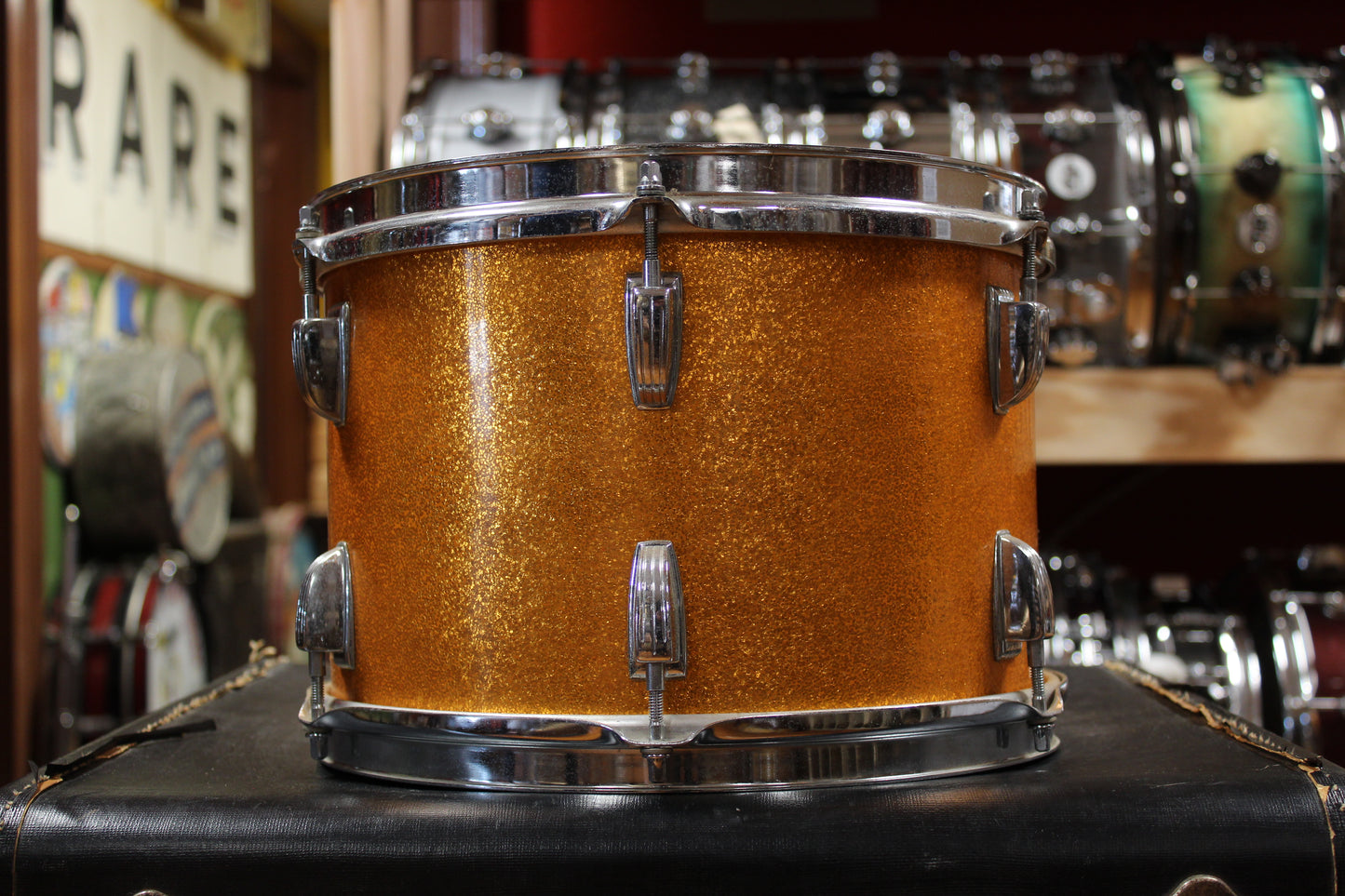 1960s Ludwig 8x12 Tom in Gold Sparkling Pearl