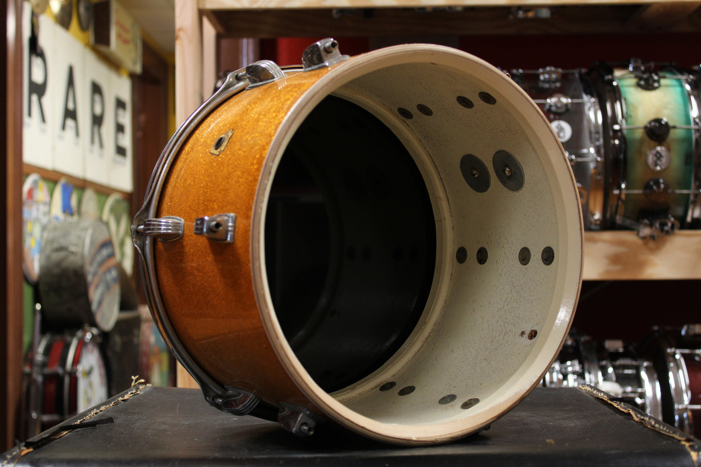 1960s Ludwig 8x12 Tom in Gold Sparkling Pearl