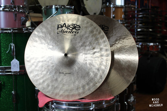 Used Paiste 15" Masters Dark Hi-Hat Cymbals 880/1380g