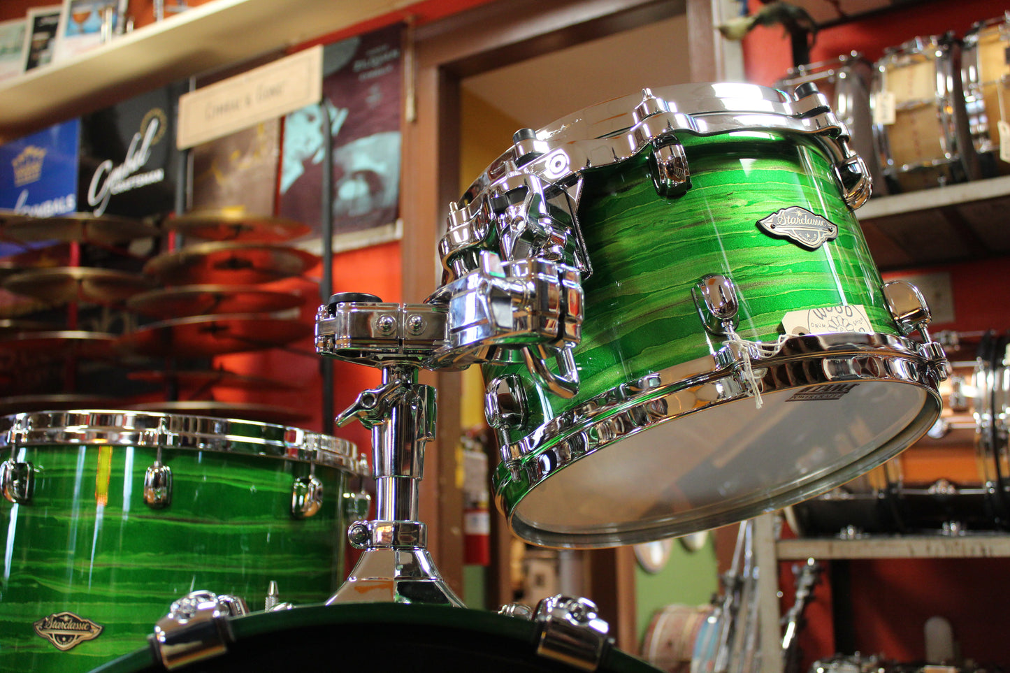 Tama Starclassic Walnut Birch Outfit in Shamrock Oyster Lacquer 14x20 8x12 14x14