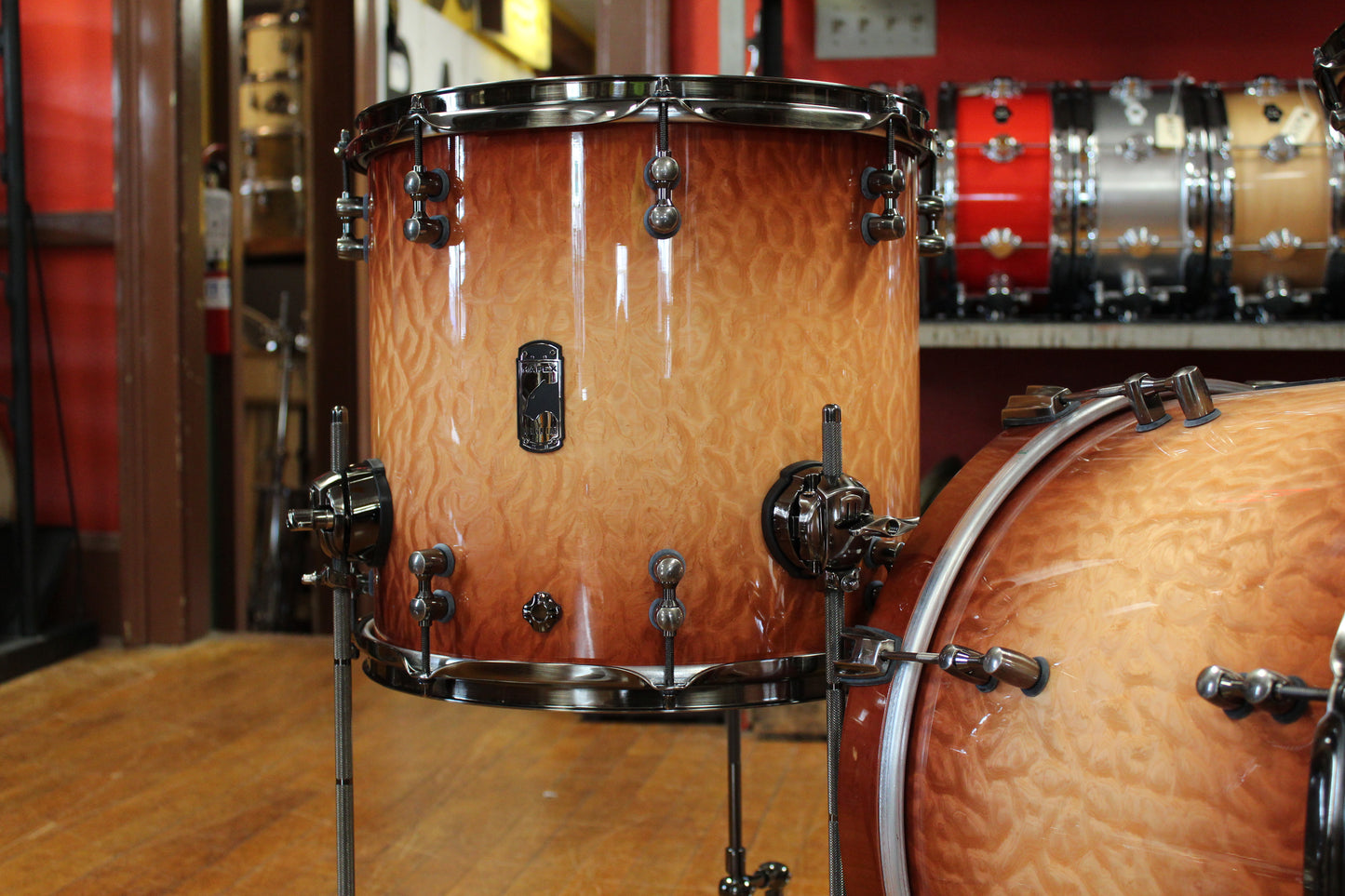 Mapex Versatus Auxiliary Outfit in Peach Burl Burst 12x18 13x14 7.5x12