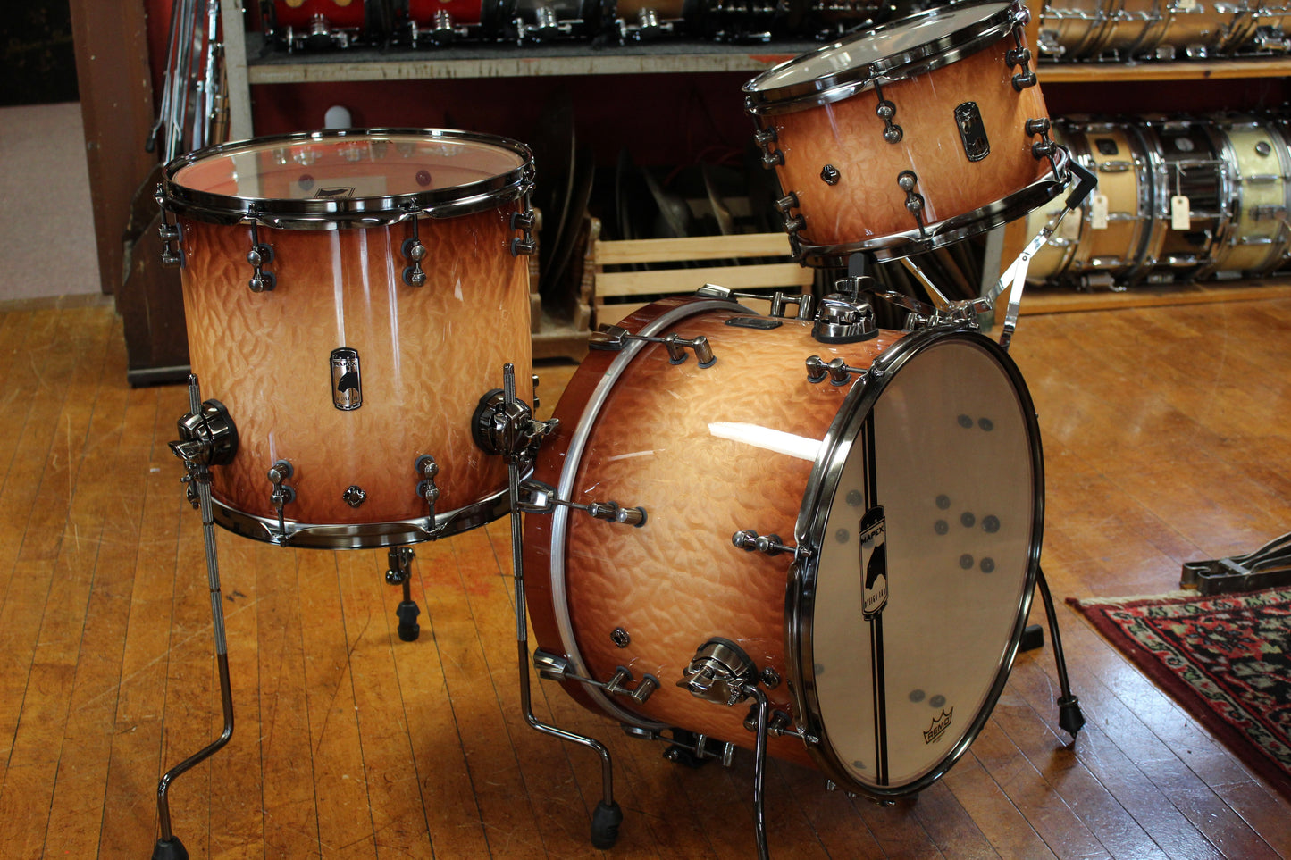 Mapex Versatus Auxiliary Outfit in Peach Burl Burst 12x18 13x14 7.5x12