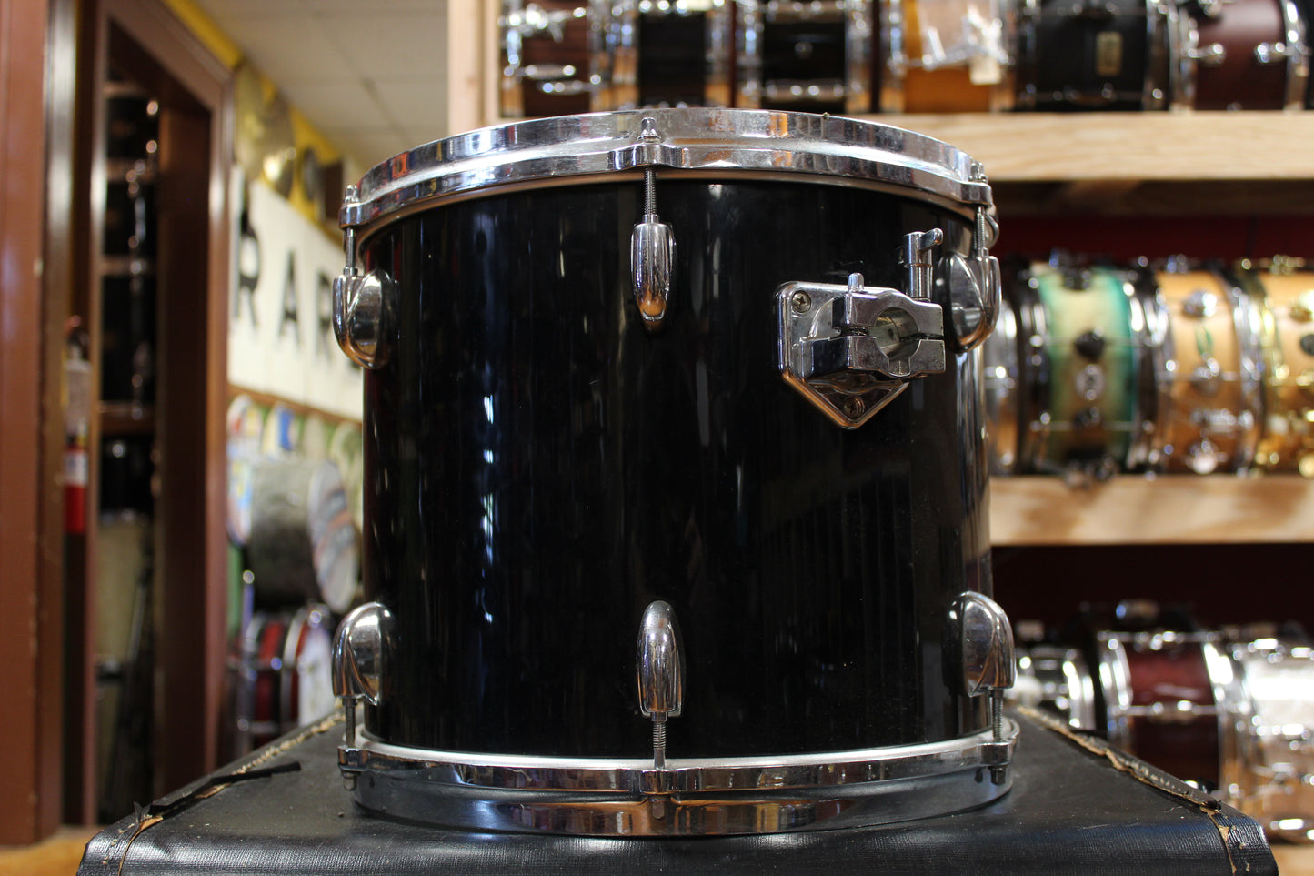 1980s Gretsch 11x13 Square Badge Tom in Black Nitron