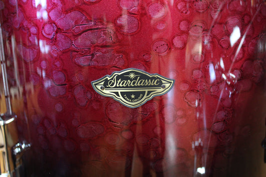 Tama Starclassic Walnut Birch Outfit in Molten Dark Raspberry Fade 16x22 8x10 9x12 14x16