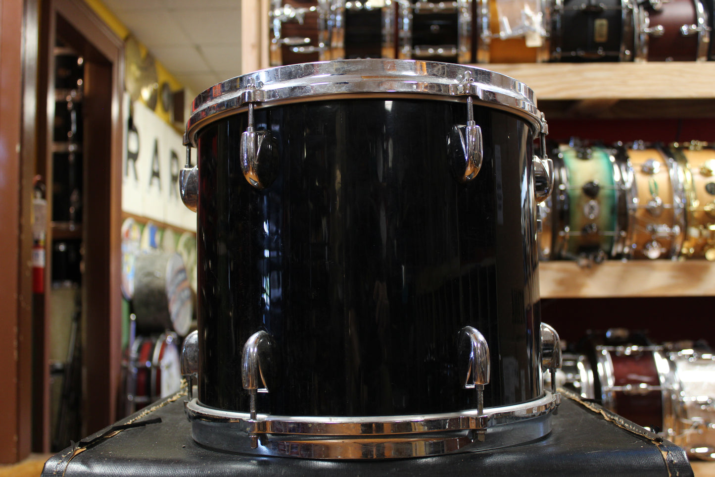 1980s Gretsch 11x13 Square Badge Tom in Black Nitron