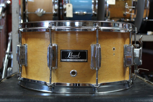 1980s Pearl 6.5x14 Maple Shell Snare Drum