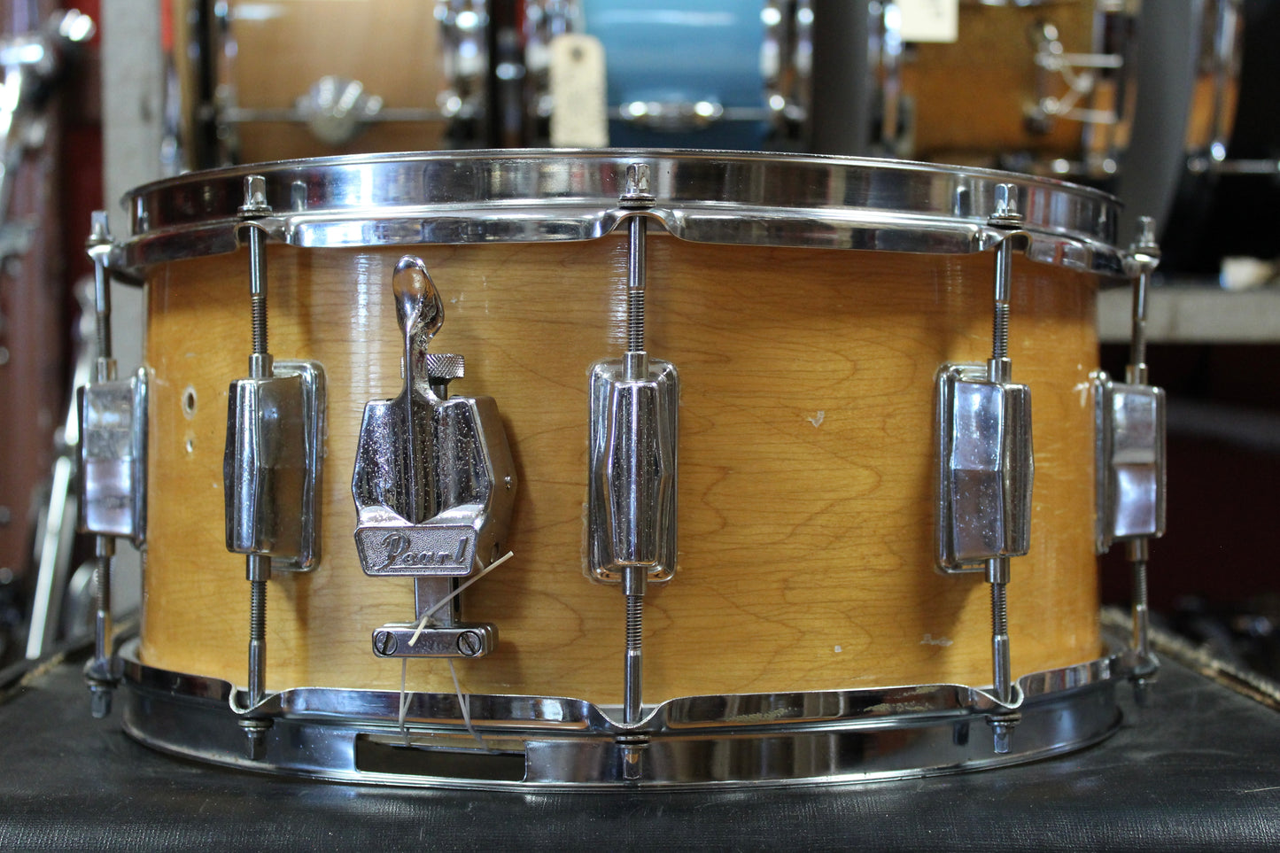 1980s Pearl 6.5x14 Maple Shell Snare Drum