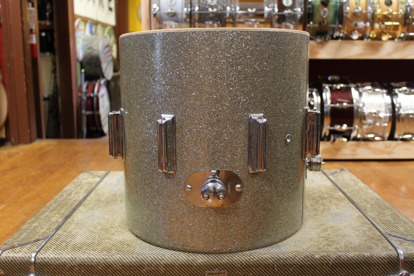 1960s Rogers 14x14 Tower Floor Tom in Silver Sparkle